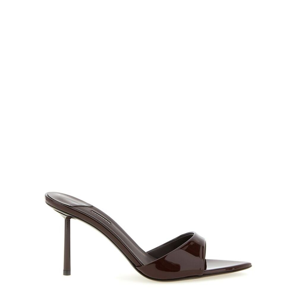 LE SILLA Brown Calfskin Stiletto Heel Women's Sandals